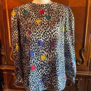 Cute "Martinique" Designed Animal Print Top